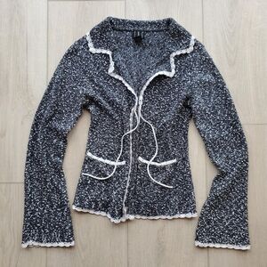 INC International Concepts Black and White Cardigan